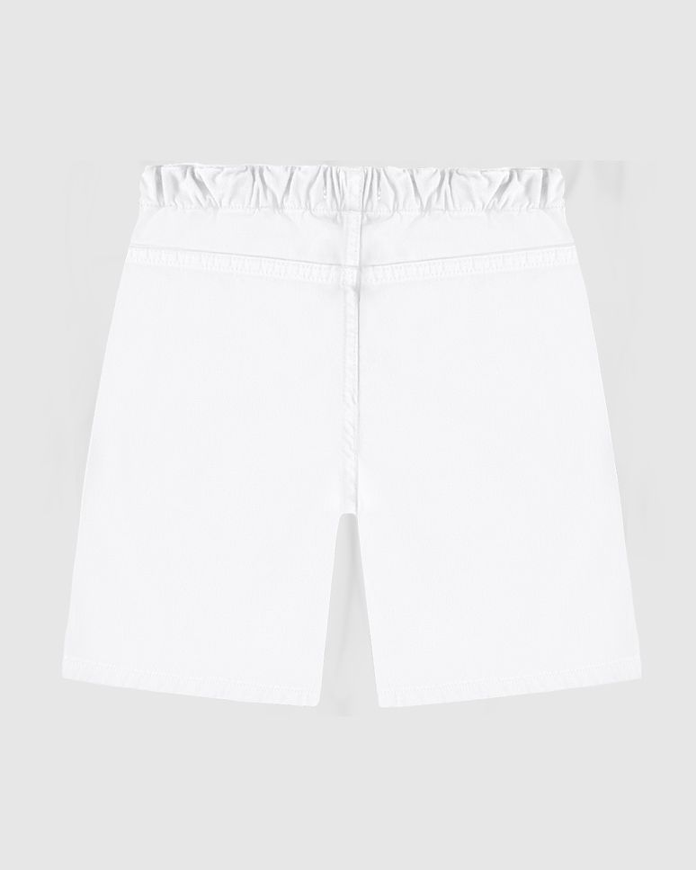 Bermuda Infantil Menino Cadarço Frontal Em Sarja Com Elastano Malwee Kids