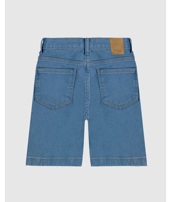 Bermuda Infantil Menino Cintura Elástico Ajustável Em Jeans Moletom Malwee Kids