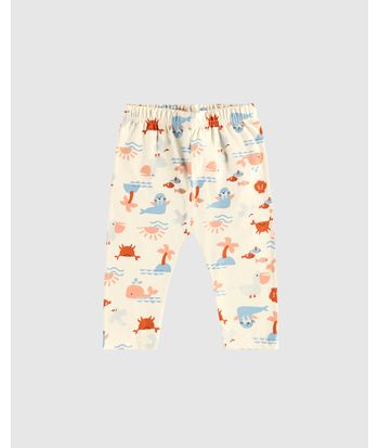 Calça Infantil Unissex Estampada Cós Elástico Em Algodão Malwee Kids