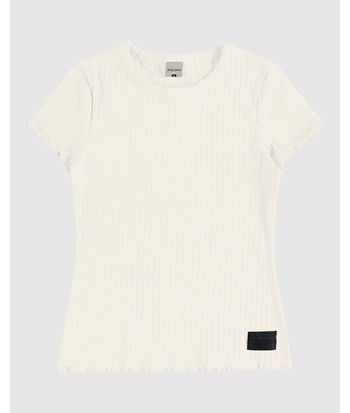 Blusa Menina Com Etiqueta Decorativa Em Malha Texturizada Malwee Kids