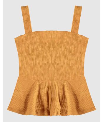 Regata Menina Peplum Em Malha Texturizada Malwee Kids