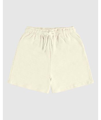 Shorts Menina Amplo Cadarço Frontal Em Malha Texturizada Malwee Kids