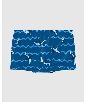 Sunga Boxer Infantil Menino Estampa Tubarões Em Malha UV50+ Malwee Kids