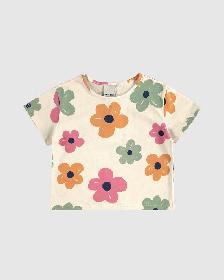 Blusa Infantil Menina Box Estampada Em Algodão Malwee Kids