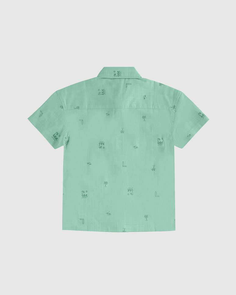 Camisa Infantil Menino Manga Curta Em Algodão Texturizado Malwee Kids