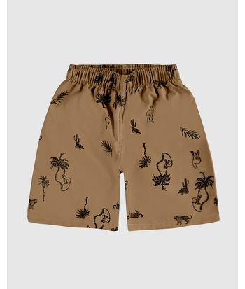 Bermuda Infantil Menino Estampada Em Microfibra Malwee Kids