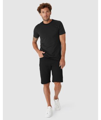Bermuda Masculina Tradicional Bolso Funcional Em Sarja Com Elastano