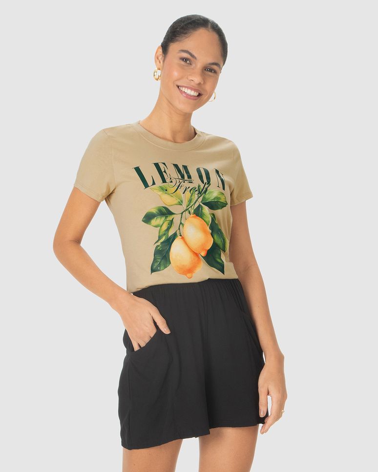 Camiseta Feminina Lemon Fresh Em Algodão