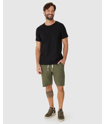 Bermuda Masculina Comfort Bolso Funcional Em Moletom Sarjado