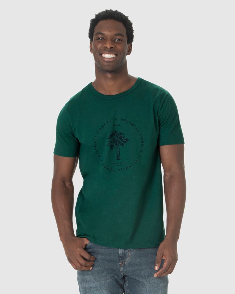 Camiseta Masculina Manga Curta Explore The Nature 1968 Em Algodão