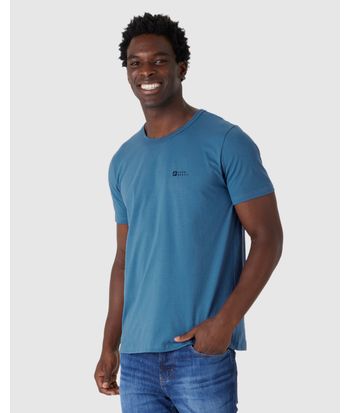 Camiseta Masculina Estampa Frontal Manga Curta Em Algodão