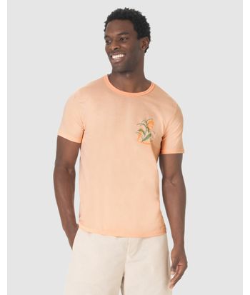 Camiseta Masculina Estampa Frontal Manga Curta Em Algodão