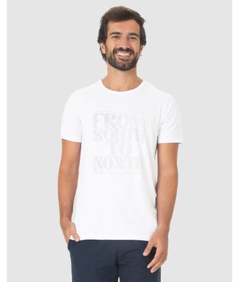 Camiseta Masculina From South To Nort Every Road A New Story Em Algodão