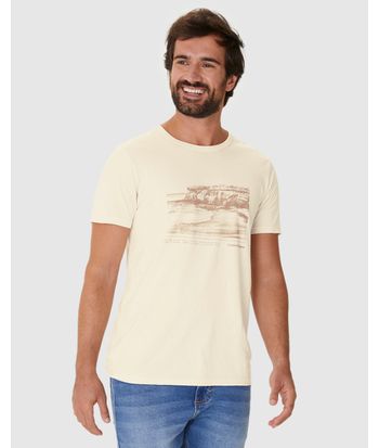 Camiseta Masculina Decote Redondo Coastal Shapes Em Algodão