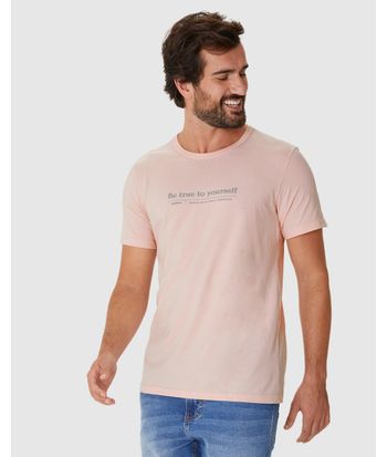 Camiseta Masculina Decote Redondo Be True To Yourself Em Algodão