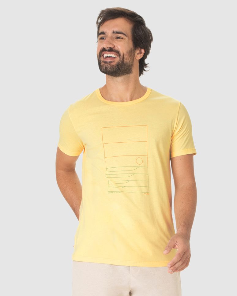 Camiseta Masculina Decote Redondo Colors Of Nature Em Algodão