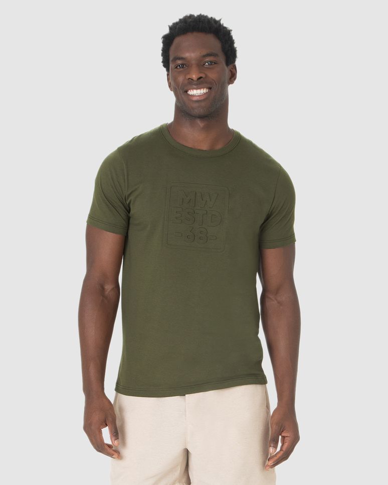 Camiseta Masculina Be Present Estampa Alto Relevo Em Algodão