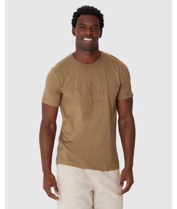 Camiseta Masculina Be Present Estampa Alto Relevo Em Algodão
