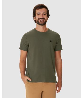 Camiseta Masculina Estampa Com Puff Em Malha Texturizada