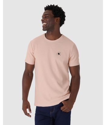Camiseta Masculina Estampa Com Puff Em Malha Texturizada