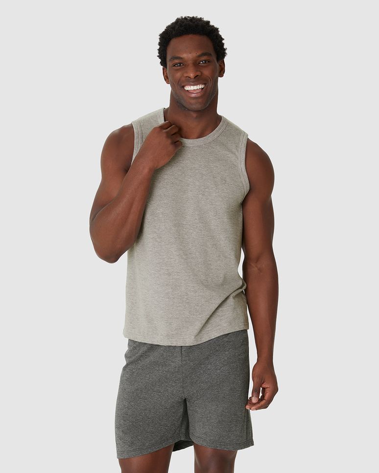 Pijama Curto Masculino Regata Alça Larga E Shorts Em Algodão