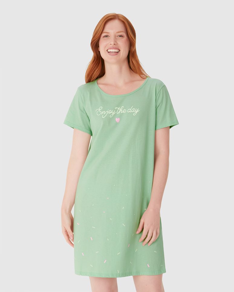 Camisola T-Shirt Feminina Enjoy The Day Em Algodão
