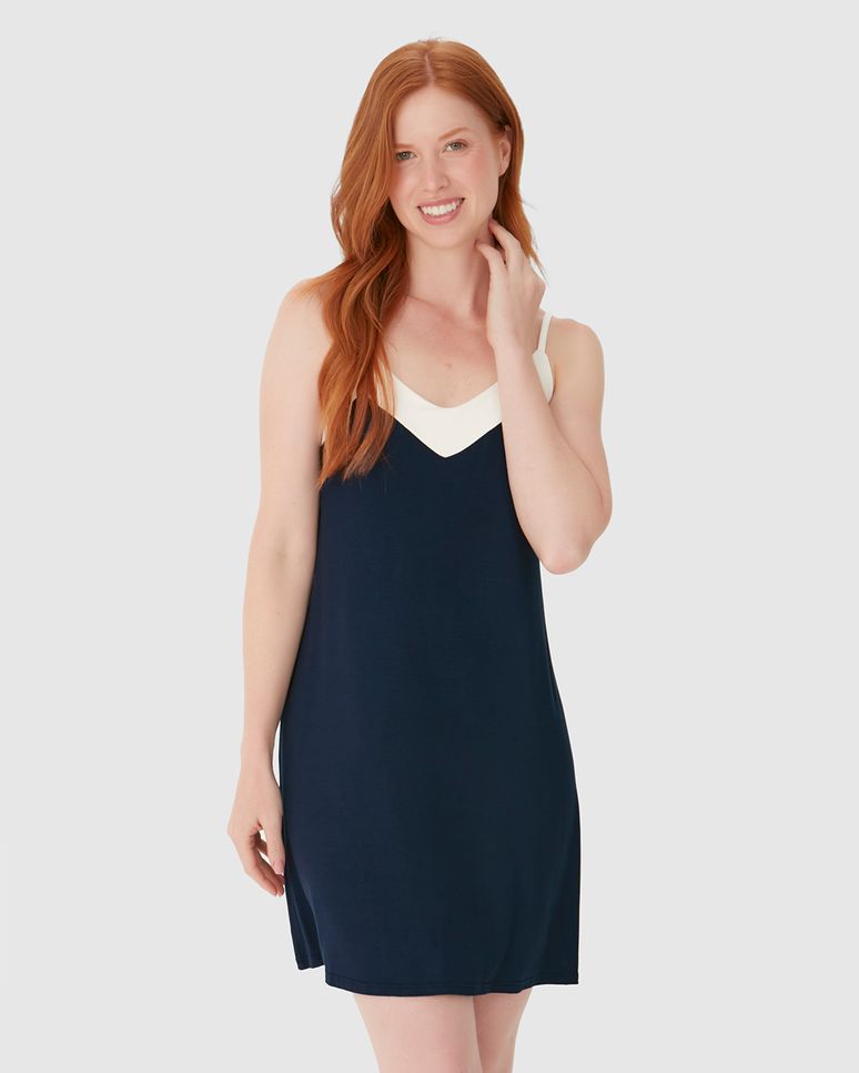 Camisola Feminina Slim Decote V Recorte Alça Fina Em Viscose Stretch