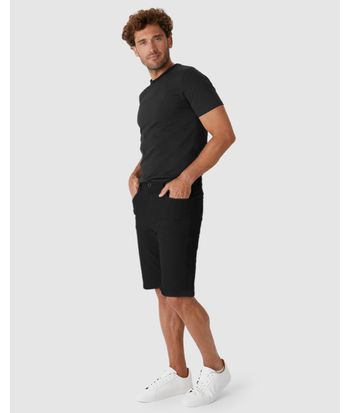 Bermuda Masculina Tradicional Bolso Funcional Em Sarja Com Elastano