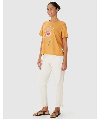 Camiseta Feminina Estampa Orquídea Zygopetalum Em Algodão
