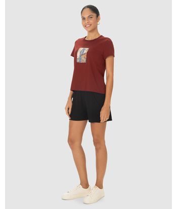 Camiseta Feminina Estampa Ilustrativa Em Algodão