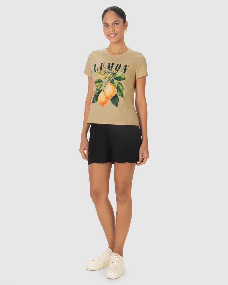 Camiseta Feminina Lemon Fresh Em Algodão