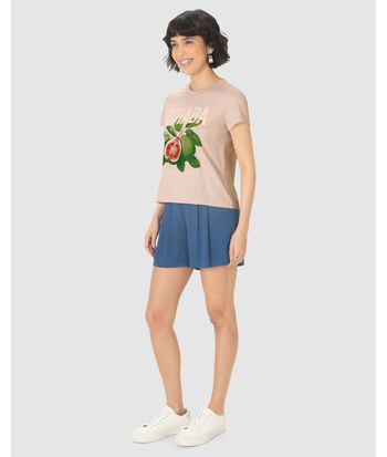 Camiseta Feminina Goiaba American Tropical Fruit Em Algodão