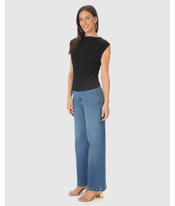 Blusa Justa Feminina Decote Redondo Sem Manga Em Viscose Stretch