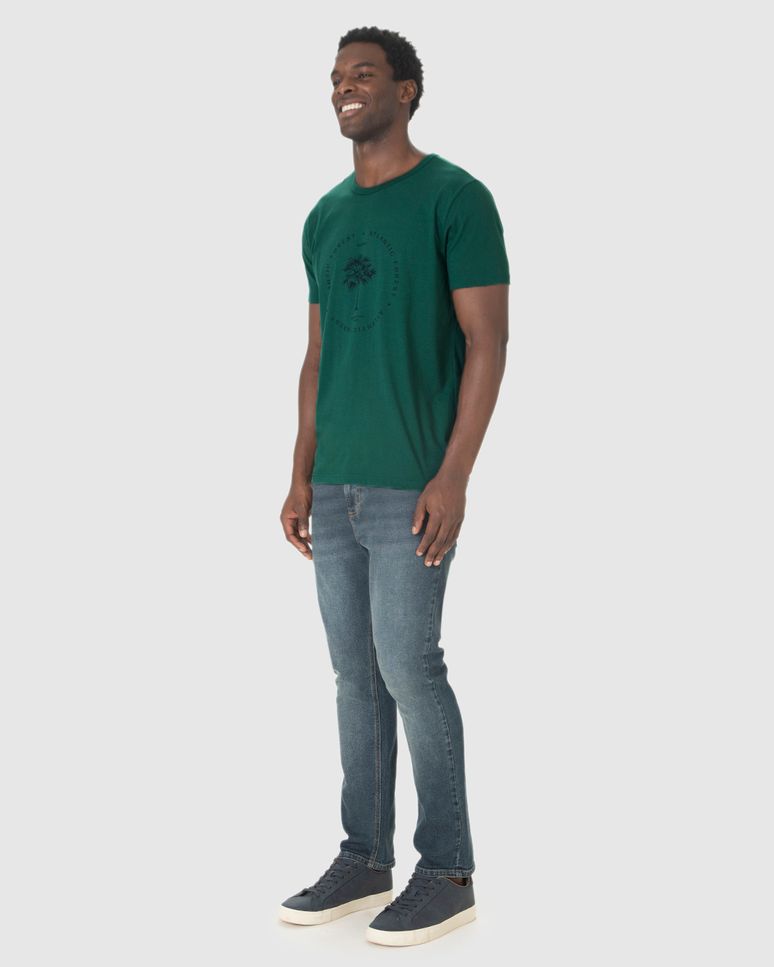 Camiseta Masculina Manga Curta Explore The Nature 1968 Em Algodão