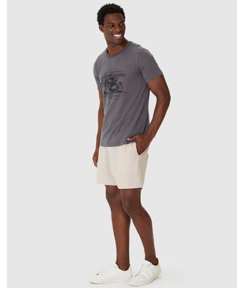 Camiseta Masculina Estampa Frontal Manga Curta Em Algodão