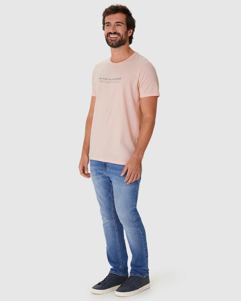 Camiseta Masculina Decote Redondo Be True To Yourself Em Algodão