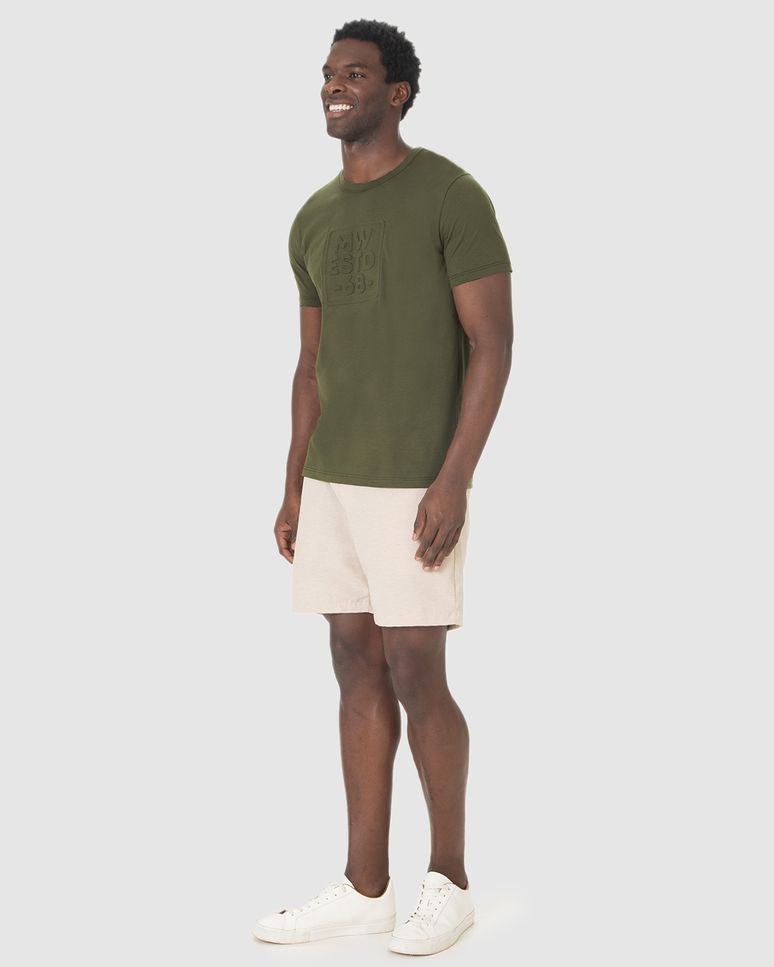 Camiseta Masculina Be Present Estampa Alto Relevo Em Algodão