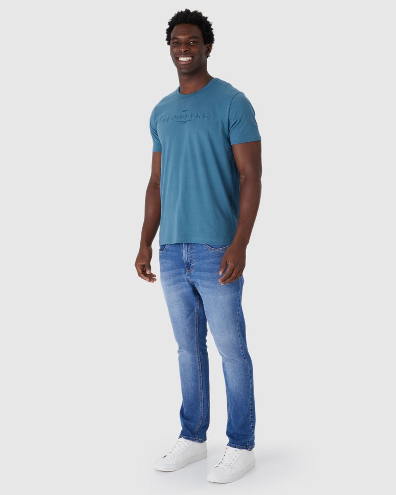 Camiseta Masculina Be Present Estampa Alto Relevo Em Algodão