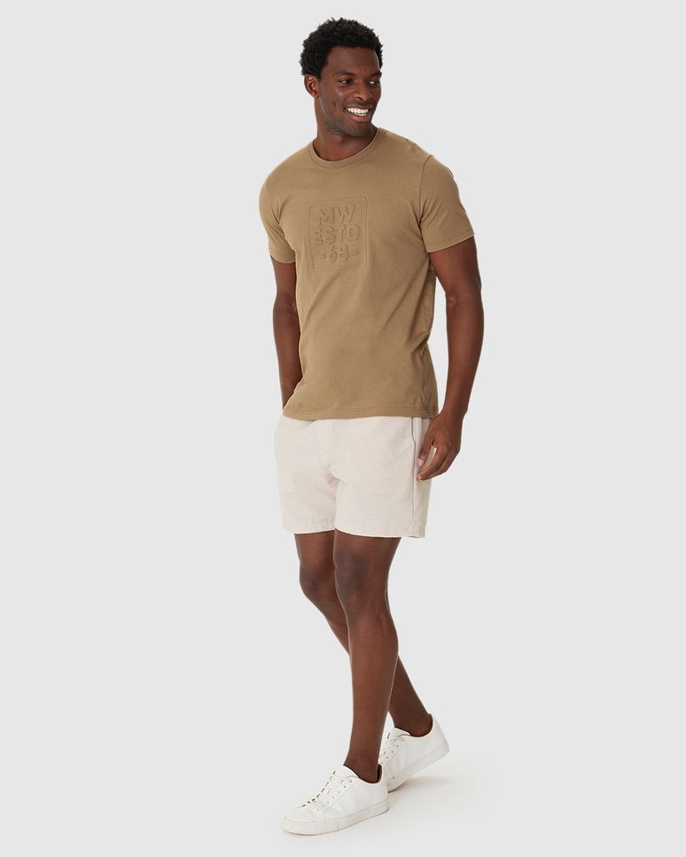 Camiseta Masculina Be Present Estampa Alto Relevo Em Algodão