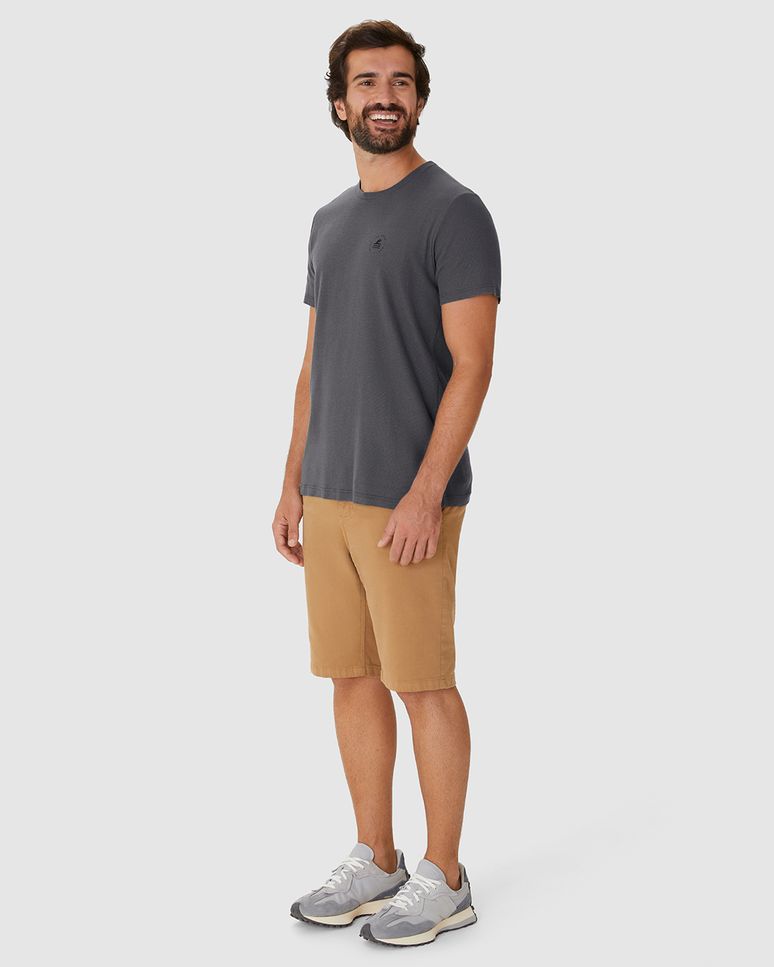 Camiseta Masculina Estampa Com Puff Em Malha Texturizada