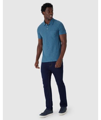 Camisa Polo Masculina Bolso Funcional Em Malha Rajada