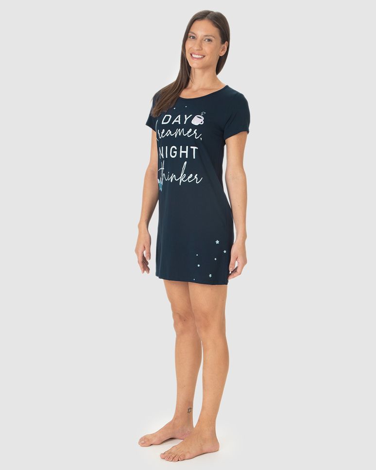 Camisola T-Shirt Feminina Day Dreamer Night Thinker Em Algodão