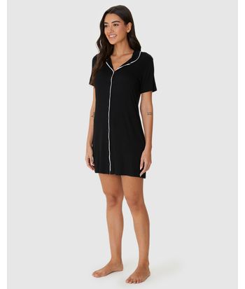 Camisola Americana Feminina Abotoamento Frontal Em Viscose Stretch