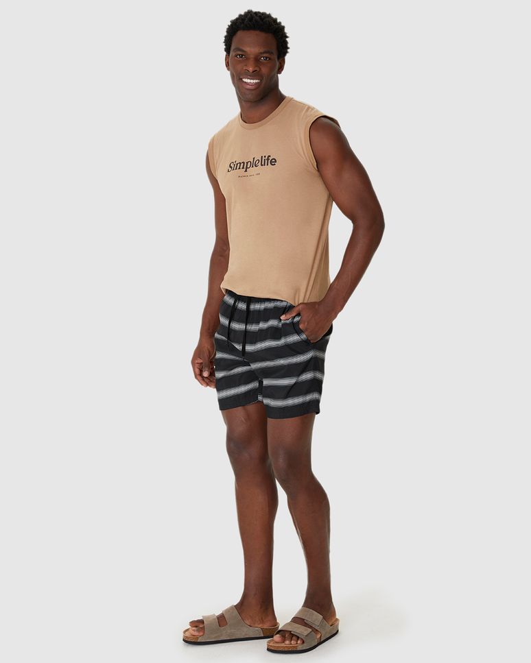 Shorts Masculino Cadarço Funcional Em Microfibra