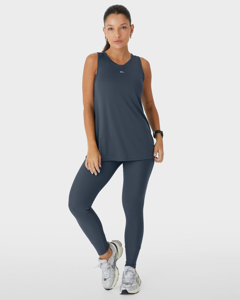 Calça Legging Feminina Estampa Lateral Em Malha Dry E Proteção UV50+ - ENFIM