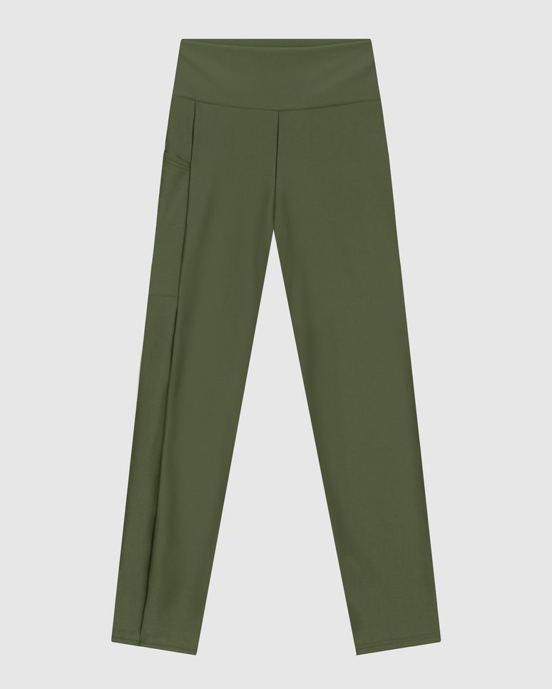 Calça Capri Feminina Bolso Lateral Em Malha Com Proteção UV50+ - ENFIM