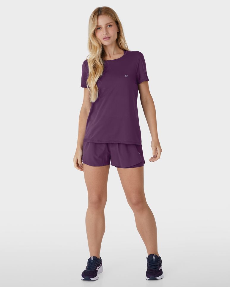 Blusa Básica Feminina Manga Curta Em Malha Dry - ENFIM