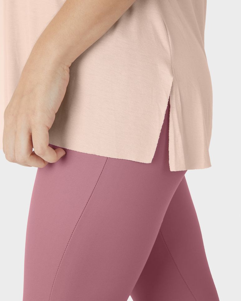 Blusa Feminina Reta Decote V Fenda Lateral Em Viscose Stretch - ENFIM