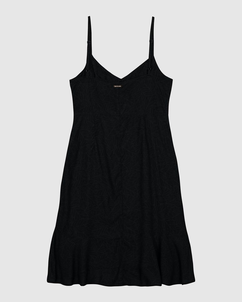 Vestido Feminino Evasê Decote V Alça Fina Em Viscose - ENFIM