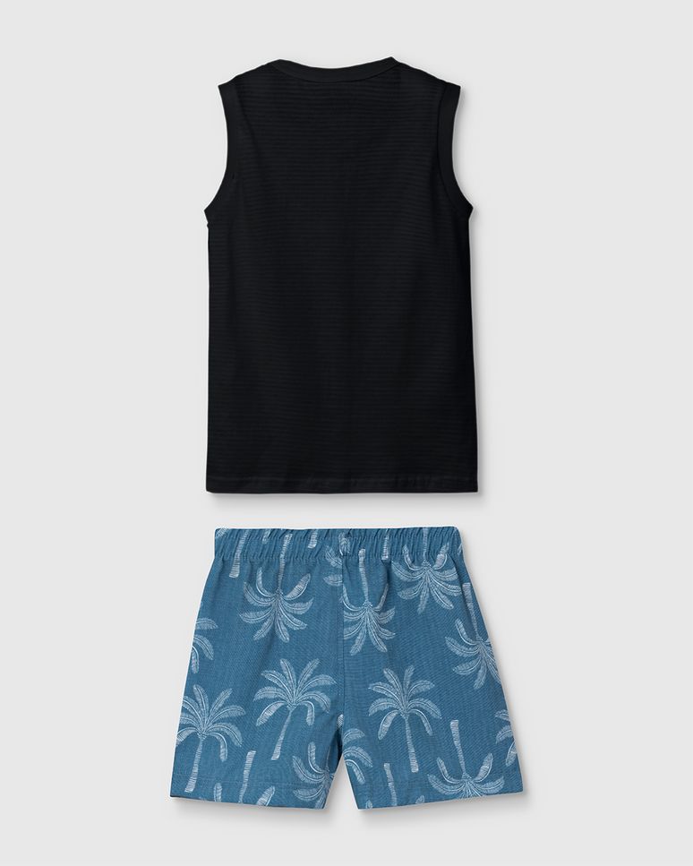 Conjunto Menino Regata Take A Break Em Malha Texturizada - Carinhoso